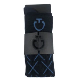 Cavalleria Toscana Logo Wool Socks -Best Equestrian Store wool socks logo navy CZN038 AB038 CT 75690.1671504598