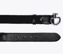 Cavalleria Toscana Woven Fabric Elastic Belt -Best Equestrian Store woven fabric elastic belt black ends CIN042 PL060 9999 CT 98311.1671317979