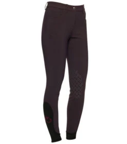 Girls Cavalleria Toscana Orbit Logo Breeches -Best Equestrian Store youth ct orbit breeches dk.purp side PAA016 JE010 3A00 cavalleria toscana 20934.1668822651