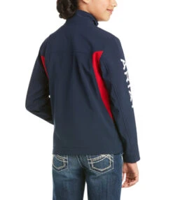 Ariat Youth New Team Softshell Jacket -Best Equestrian Store youth team softshell navy back 10019268 ariat 29351.1641431264